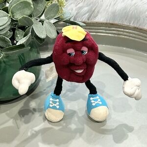Applause 1988 VINTAGE CALIFORNIA RAISINS Bendable Raisin 5" Plush STUFFED Toy